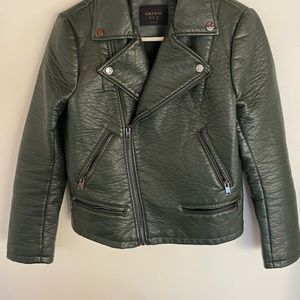 Green leather
